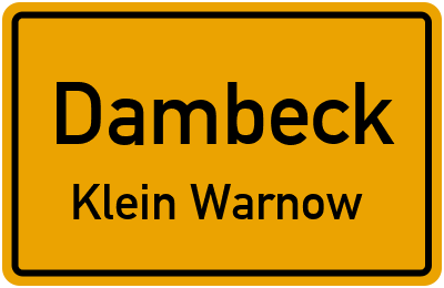 Straßenverzeichnis Dambeck Klein Warnow