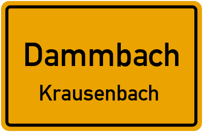 Straßenverzeichnis Dammbach Krausenbach