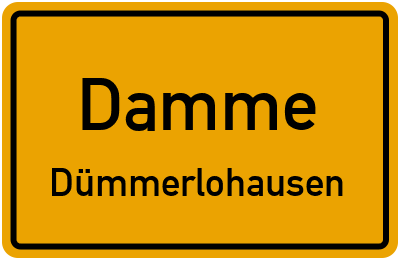 Straßenverzeichnis Damme Dümmerlohausen