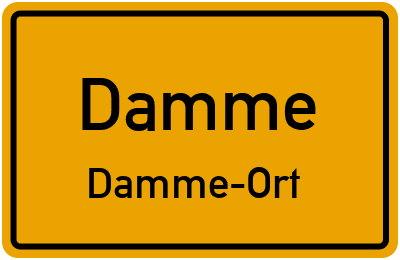 Straßenverzeichnis Damme Damme-Ort