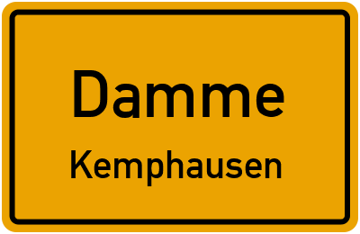 Ortsschild Damme Kemphausen