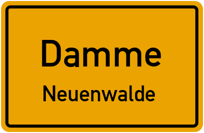 Ortsschild Damme Neuenwalde