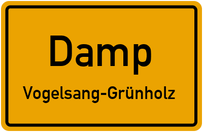 Straßenverzeichnis Damp Vogelsang-Grünholz