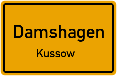 Straßenverzeichnis Damshagen Kussow