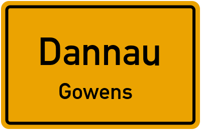 Straßenverzeichnis Dannau Gowens