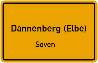 Straßenverzeichnis Dannenberg (Elbe) Soven