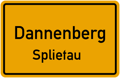 Straßenverzeichnis Dannenberg Splietau