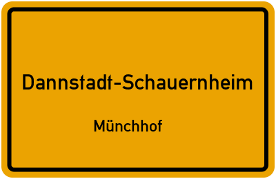 Straßenverzeichnis Dannstadt-Schauernheim Münchhof