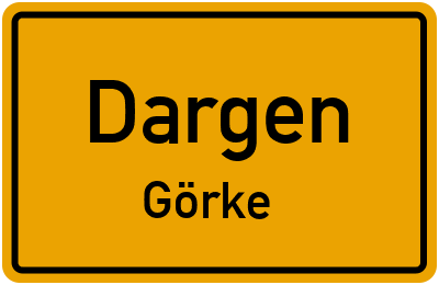 Straßenverzeichnis Dargen Görke