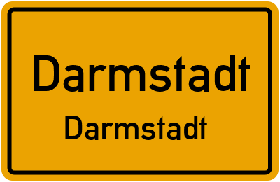 Ortsschild Darmstadt Darmstadt