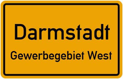 Straßenverzeichnis Darmstadt Gewerbegebiet West