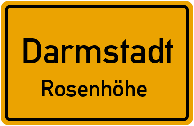 Straßenverzeichnis Darmstadt Rosenhöhe