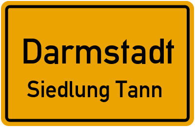 Straßenverzeichnis Darmstadt Siedlung Tann