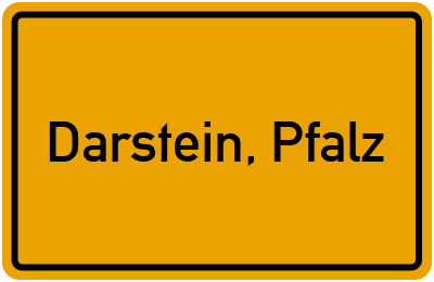 Ortsschild von Gemeinde Darstein, Pfalz in Rheinland-Pfalz