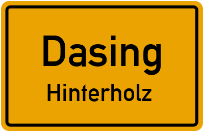 Straßenverzeichnis Dasing Hinterholz