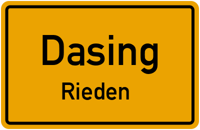Straßenverzeichnis Dasing Rieden