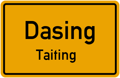 Straßenverzeichnis Dasing Taiting