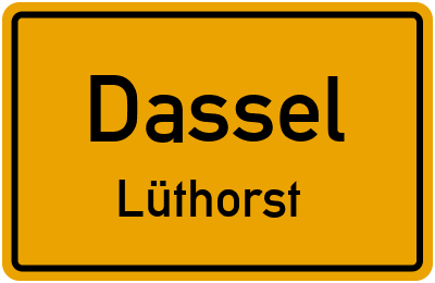 Ortsschild Dassel Lüthorst
