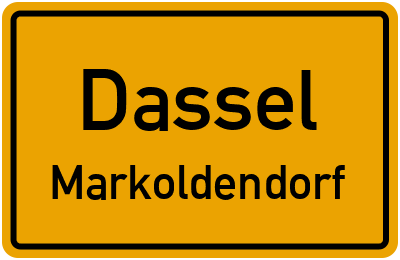 Ortsschild Dassel Markoldendorf
