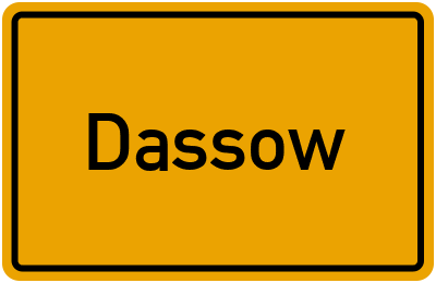 Ortsschild von Dassow in Mecklenburg-Vorpommern