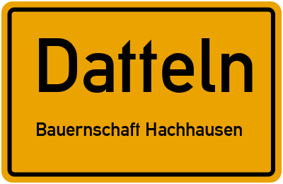 Straßenverzeichnis Datteln Bauernschaft Hachhausen