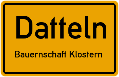 Straßenverzeichnis Datteln Bauernschaft Klostern