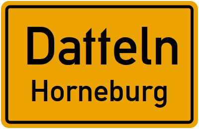 Ortsschild Datteln Horneburg
