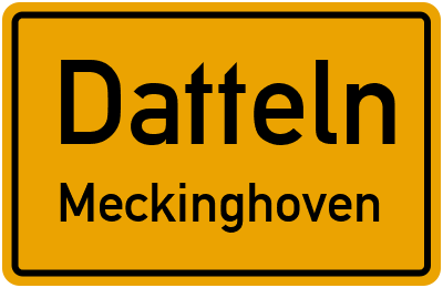 Ortsschild Datteln Meckinghoven