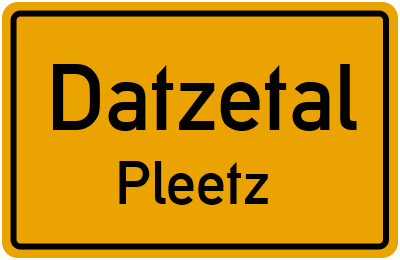Straßenverzeichnis Datzetal Pleetz