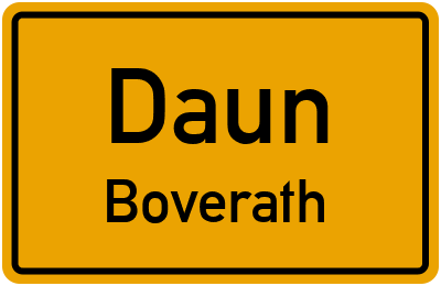 Ortsschild Daun Boverath