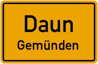 Straßenverzeichnis Daun Gemünden