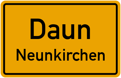 Ortsschild Daun Neunkirchen