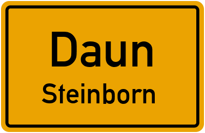 Ortsschild Daun Steinborn