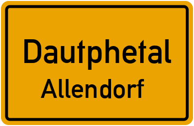 Ortsschild Dautphetal Allendorf