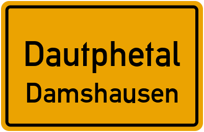 Ortsschild Dautphetal Damshausen