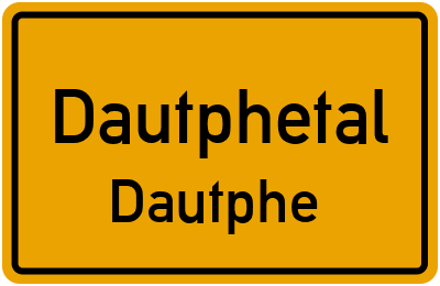 Ortsschild Dautphetal Dautphe