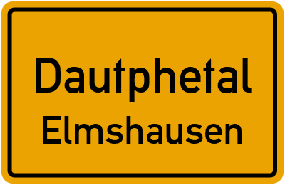Ortsschild Dautphetal Elmshausen