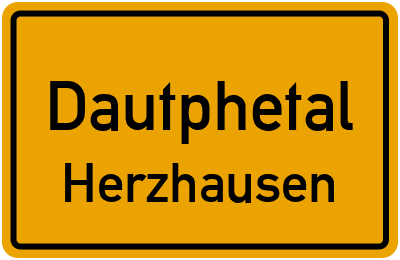 Ortsschild Dautphetal Herzhausen