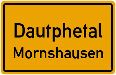 Ortsschild Dautphetal Mornshausen