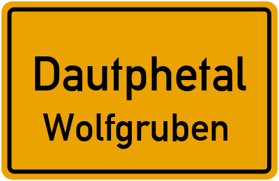 Ortsschild Dautphetal Wolfgruben