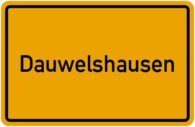 Ortsschild von Gemeinde Dauwelshausen in Rheinland-Pfalz