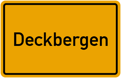 Ortsschild von Deckbergen in Niedersachsen