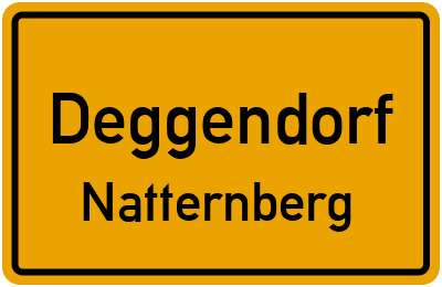 Ortsschild Deggendorf Natternberg