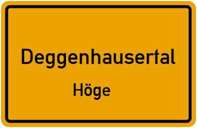 Straßenverzeichnis Deggenhausertal Höge