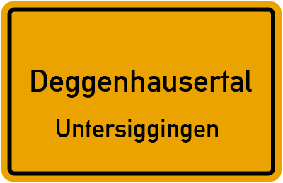 Straßenverzeichnis Deggenhausertal Untersiggingen