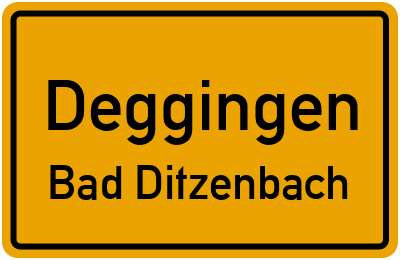 Ortsschild Deggingen Bad Ditzenbach