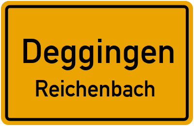 Ortsschild Deggingen Reichenbach