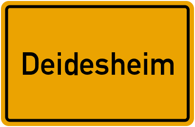 Ortsschild von Deidesheim in Rheinland-Pfalz