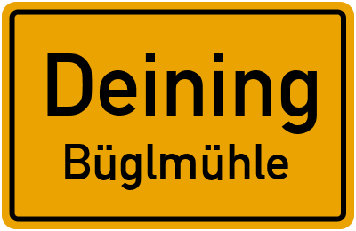 Straßenverzeichnis Deining Büglmühle