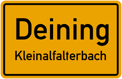 Straßenverzeichnis Deining Kleinalfalterbach